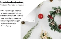 Poster De Jardin Hiver - Couronne De Noël - Noël - 60x30 Cm - Toile De Jardin - Poster Extérieur -Jingle Bells Boutique 1200x772 70