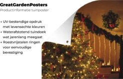 Sapin De Noël Lumineux Avec Cadeaux Affiche De Jardin En Vrac 120x180 Cm - Toile De Jardin / Toile D'extérieur / Peintures D'extérieur (décoration De Jardin) XXL / Groot Format! -Jingle Bells Boutique 1200x772 73