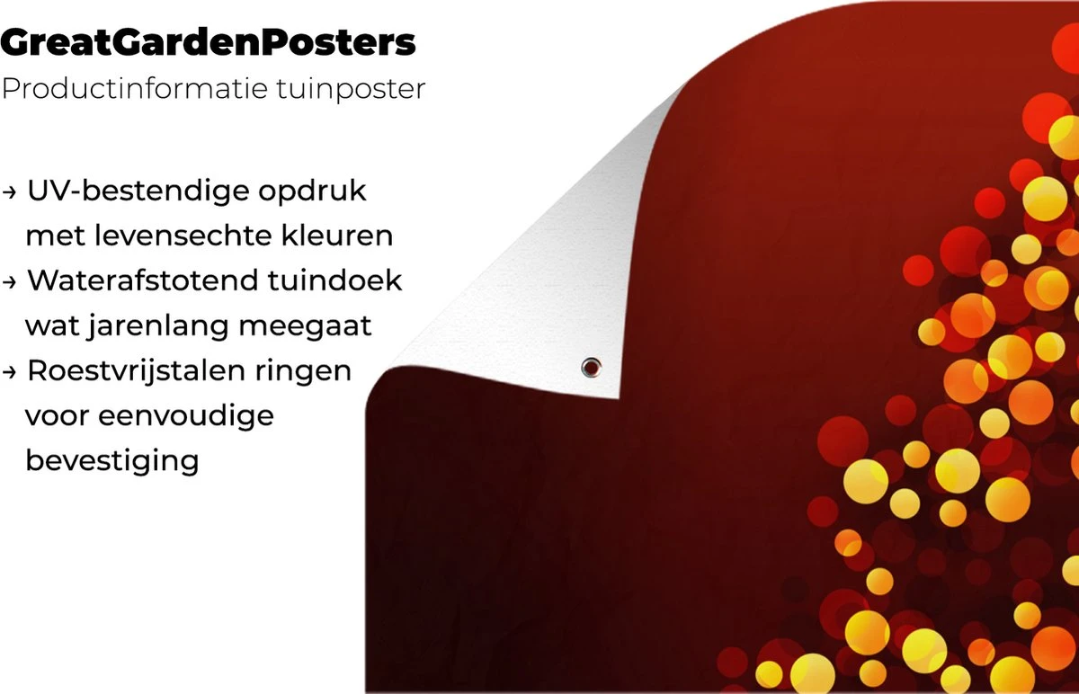 Affiche De Jardin Arbre De Noël Abstrait Fait De Lumières - 80x40 Cm 8 Affiche De Jardin Arbre De Noël Abstrait Fait De Lumières - 80x40 Cm – Image 6