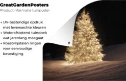 Affiche De Jardin Sapin De Noël Illuminé La Nuit 120x80 Cm - Toile De Jardin / Toile D'extérieur / Peintures D'extérieur (décoration De Jardin) -Jingle Bells Boutique 1200x772 9