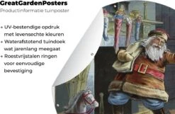 Garden Circle Retro Santa - Noël - 90x90 Cm - Affiche Ronde De Jardin - Extérieur -Jingle Bells Boutique 1200x784