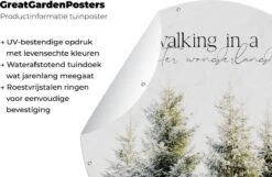 Garden Circle Noël - Hiver - Sapin De Noël - 90x90 Cm - Affiche Ronde De Jardin - Extérieur -Jingle Bells Boutique 1200x784 4