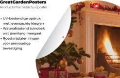 Cercle De Jardin Sapin De Noël Et Chaussette à Côté De La Cheminée - 90x90 Cm - Affiche De Jardin Ronde - Extérieur -Jingle Bells Boutique 1200x784 7