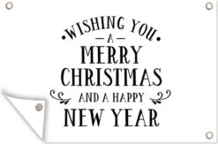 Citation De Noël Je Vous Souhaite Un Joyeux Noël Sur Fond Blanc 180x120 Cm XXL / Groot Format! -Jingle Bells Boutique 1200x792 4