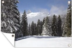 Les Arbres Enneigés Des Montagnes Créent Une Ambiance De Noël. Affiche De Jardin 60x40 Cm - Petit - Toile De Jardin / Toile D'extérieur / Peintures D'extérieur (décoration De Jardin) -Jingle Bells Boutique 1200x795 10