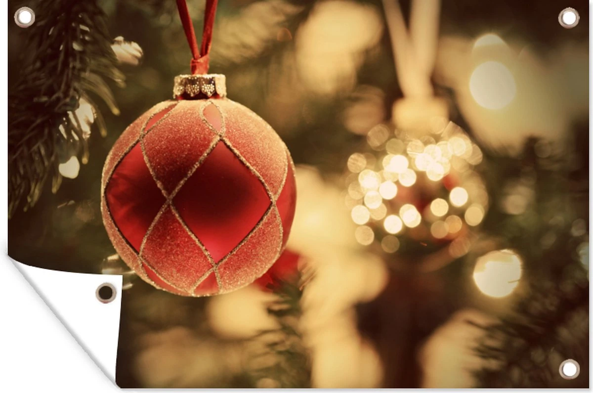 Un Gros Plan De Décoration De Noël Décorative à Côté D'un Poster De Jardin D'arbre De Noël 90x60 Cm - Toile De Jardin / Toile D'extérieur / Peintures D'extérieur (décoration De Jardin) 10 Un Gros Plan De Décoration De Noël Décorative à Côté D'un Poster De Jardin D'arbre De Noël 90x60 Cm - Toile De Jardin / Toile D'extérieur / Peintures D'extérieur (décoration De Jardin) – Image 8