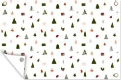 Décoration Murale Noël - Modèles - Wit - 180x120 Cm - Poster Jardin - Toile Jardin - Poster Extérieur