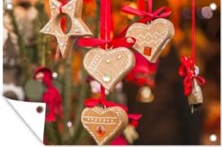 La Décoration Coeur Suspendu Sur Le Marché De Trent Pendant Noël Affiche De Jardin 90x60 Cm - Toile De Jardin / Toile D'extérieur / Peintures Pour L'extérieur (décoration De Jardin) -Jingle Bells Boutique 1200x795 2