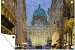 Décoration De Jardin Noël - Lumières - Vienne - Ville - 60x40 Cm - Affiche De Jardin