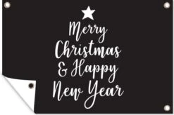 Citation De Noël Joyeux Noël Et Happy Année Avec Un Fond Noir 180x120 Cm XXL / De Groot Taille! -Jingle Bells Boutique 1200x795 8