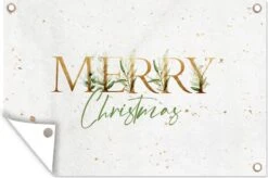 Décoration Murale Noël - Citation - Feuilles - 180x120 Cm - Affiche Jardin