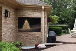 Affiche De Jardin Sapin De Noël Illuminé La Nuit 120x80 Cm - Toile De Jardin / Toile D'extérieur / Peintures D'extérieur (décoration De Jardin) -Jingle Bells Boutique 1200x800 1019