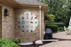 Garden Circle Christmas Stuff - Motif - Noël - 120x120 Cm - Affiche De Jardin Ronde - Extérieur - XXL -Jingle Bells Boutique 1200x800 1069