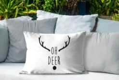 Coussins D'extérieur - Jardin - Citation De Noël Oh Cerf Sur Fond Blanc - 60x40 Cm 10 Coussins D'extérieur - Jardin - Citation De Noël Oh Cerf Sur Fond Blanc - 60x40 Cm -Jingle Bells Boutique 1200x800 1099