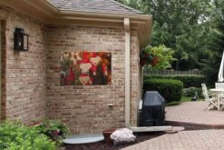 La Décoration Coeur Suspendu Sur Le Marché De Trent Pendant Noël Affiche De Jardin 90x60 Cm - Toile De Jardin / Toile D'extérieur / Peintures Pour L'extérieur (décoration De Jardin) -Jingle Bells Boutique 1200x800 1128