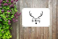 Quote Eat Drink And Be Merry Décoration Murale Noël Blanc 60x40 Cm -Jingle Bells Boutique 1200x800 1134