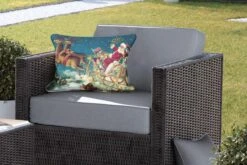 Coussins D'extérieur - Jardin - Père Noël Vintage Avec Traîneau Volant - 50x30 Cm -Jingle Bells Boutique 1200x800 1169