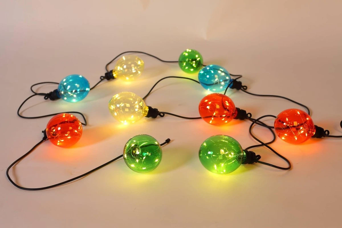 MORPHEE - Guirlande De Noël Extérieur Avec 10 Ampoules, 100 LED, Alimentée Par Batterie, Fonction Minuterie, 8 Modes, 4,5 M De Long 4 MORPHEE - Guirlande De Noël Extérieur Avec 10 Ampoules, 100 LED, Alimentée Par Batterie, Fonction Minuterie, 8 Modes, 4,5 M De Long – Image 2