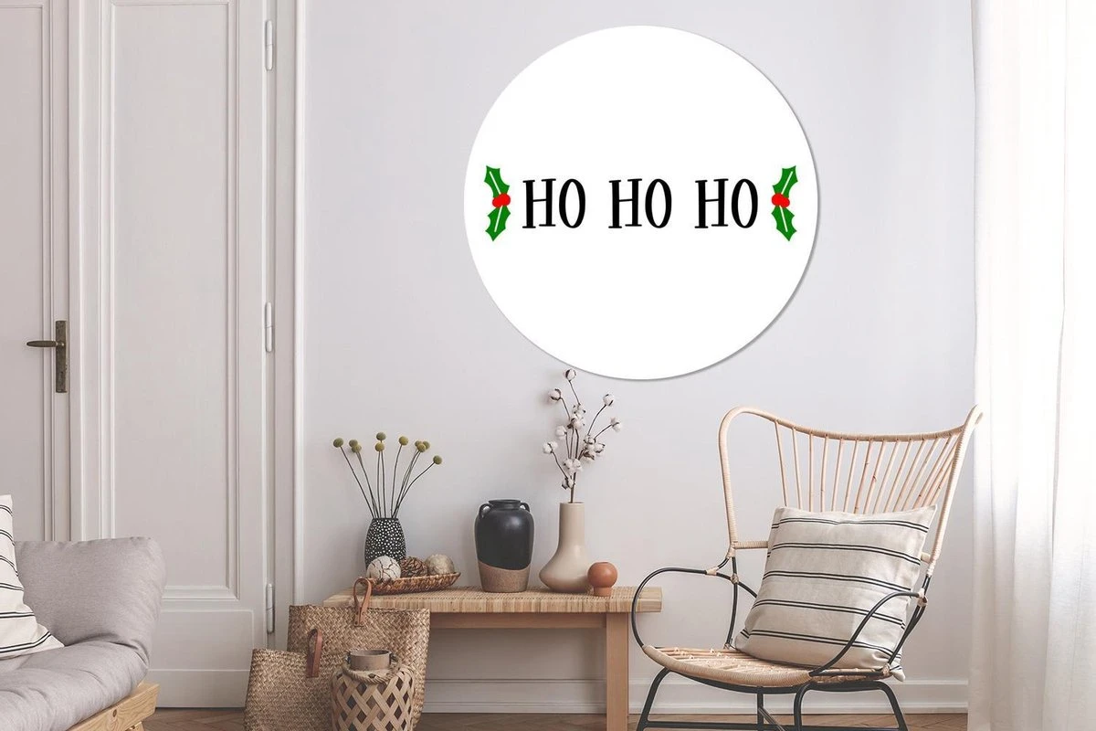 Citation De Noël Ho Ho Ho Sur Fond Blanc Sticker Papier Peint Cercle Mural - ⌀ 140 Cm - Peinture Ronde - Cercle De Papier Peint - Cercle Mural - Cercle Vivant - Autocollant Et Découpe Ronde 5 Citation De Noël Ho Ho Ho Sur Fond Blanc Sticker Papier Peint Cercle Mural - ⌀ 140 Cm - Peinture Ronde - Cercle De Papier Peint - Cercle Mural - Cercle Vivant - Autocollant Et Découpe Ronde – Image 3