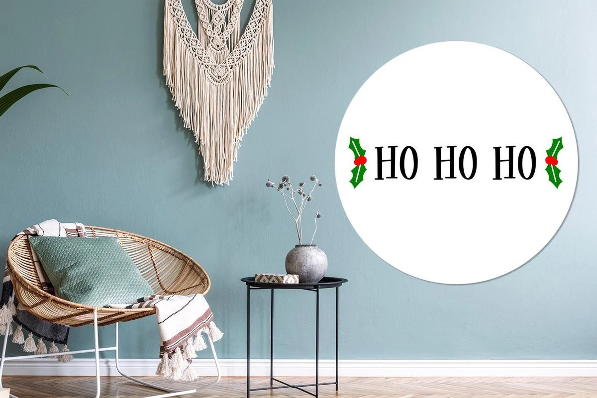 Citation De Noël Ho Ho Ho Sur Fond Blanc Sticker Papier Peint Cercle Mural - ⌀ 140 Cm - Peinture Ronde - Cercle De Papier Peint - Cercle Mural - Cercle Vivant - Autocollant Et Découpe Ronde 6 Citation De Noël Ho Ho Ho Sur Fond Blanc Sticker Papier Peint Cercle Mural - ⌀ 140 Cm - Peinture Ronde - Cercle De Papier Peint - Cercle Mural - Cercle Vivant - Autocollant Et Découpe Ronde – Image 4