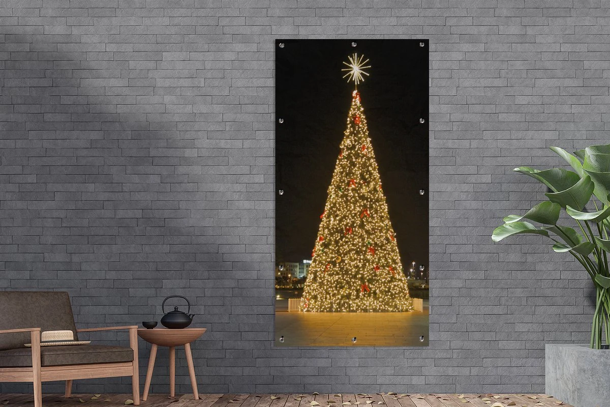 Affiche De Clôture Un énorme Sapin De Noël Aux États-Unis - 100x200 Cm - Toile De Jardin 8 Affiche De Clôture Un énorme Sapin De Noël Aux États-Unis - 100x200 Cm - Toile De Jardin – Image 6