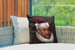 Coussin De Jardin - Willem Van Oranje - Chapeau - Noël - 40x40 Cm - Résistant Aux Intempéries -Jingle Bells Boutique 1200x800 1264