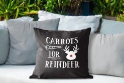 Coussins D'extérieur - Jardin - Citation Carottes Pour Renne Décoration Murale Noël Noir - 50x50 Cm -Jingle Bells Boutique 1200x800 1334
