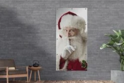 Affiche De Clôture Père Noël Avec Le Doigt Sur La Bouche - 100x200 Cm - Toile De Jardin 12 Affiche De Clôture Père Noël Avec Le Doigt Sur La Bouche - 100x200 Cm - Toile De Jardin -Jingle Bells Boutique 1200x800 1352