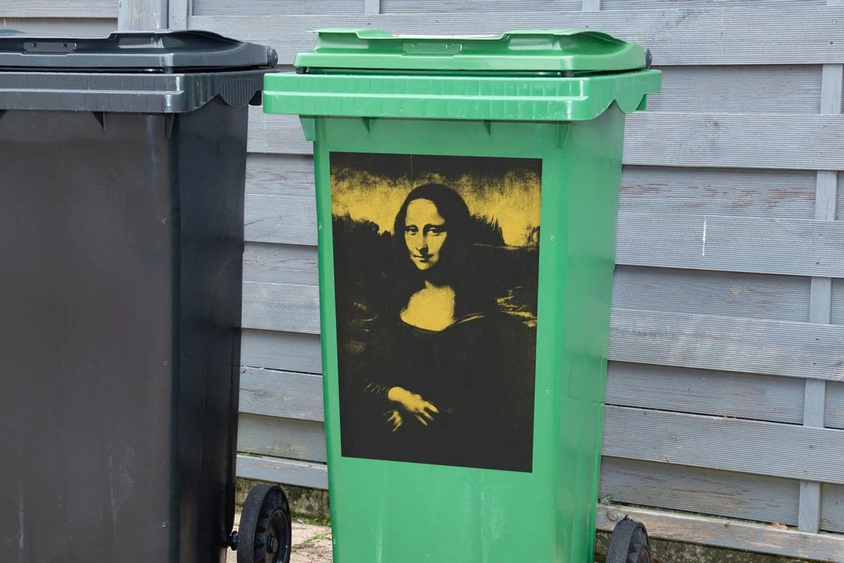 Sticker Conteneur Vieux MaîtresIllustrations De Noël - Mona Lisa Du Vieux Maître Leonardo De Vinci En Couleur Jaune 6 Sticker Conteneur Vieux MaîtresIllustrations De Noël - Mona Lisa Du Vieux Maître Leonardo De Vinci En Couleur Jaune – Image 4