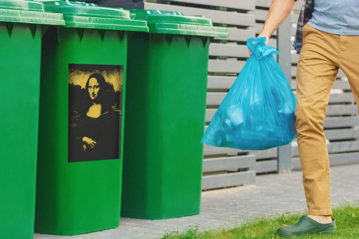 Sticker Conteneur Vieux MaîtresIllustrations De Noël - Mona Lisa Du Vieux Maître Leonardo De Vinci En Couleur Jaune 7 Sticker Conteneur Vieux MaîtresIllustrations De Noël - Mona Lisa Du Vieux Maître Leonardo De Vinci En Couleur Jaune – Image 5