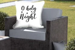 Coussins D'extérieur - Jardin - Citation De Noël O Nuit Sainte Sur Fond Blanc - 60x60 Cm -Jingle Bells Boutique 1200x800 1395