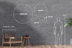 Cercle De Jardin Gros Plan De Boules De Noël Dans Un Sapin De Noël - 60x60 Cm - Affiche Ronde De Jardin - Extérieur -Jingle Bells Boutique 1200x800 1398