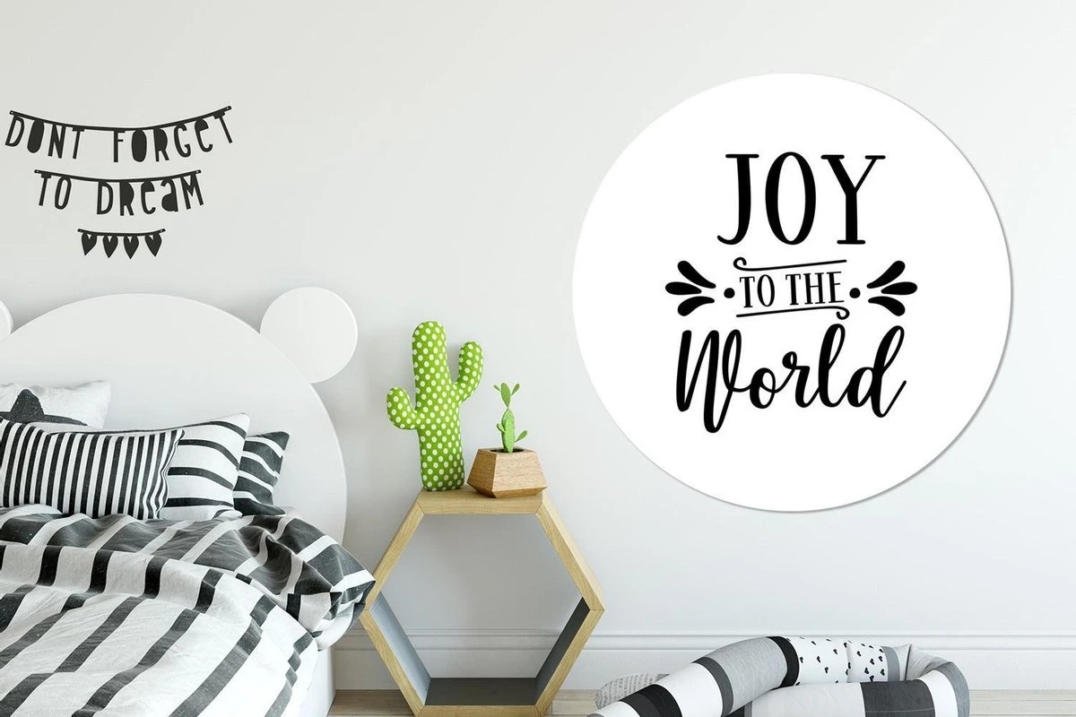 Citation De Noël Joy Au Monde Sur Fond Blanc Sticker Mural Cercle Mural - ⌀ 140 Cm - Peinture Ronde - Cercle Papier Peint - Cercle Mural - Cercle Vivant - Autocollant & Coupe Ronde 4 Citation De Noël Joy Au Monde Sur Fond Blanc Sticker Mural Cercle Mural - ⌀ 140 Cm - Peinture Ronde - Cercle Papier Peint - Cercle Mural - Cercle Vivant - Autocollant & Coupe Ronde – Image 2