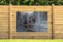 Affiche De Jardin Un Renne Au Village Du Père Noël En Finlande 180x120 Cm - Toile De Jardin / Toile D'extérieur / Peintures D'extérieur (décoration De Jardin) XXL / Groot Format! -Jingle Bells Boutique 1200x800 1402
