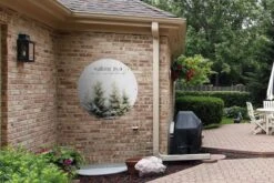 Garden Circle Noël - Hiver - Sapin De Noël - 90x90 Cm - Affiche Ronde De Jardin - Extérieur -Jingle Bells Boutique 1200x800 1449