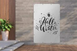 Affiche Jardin - Citation De Noël Bonjour L'hiver - 120x180 Cm - XXL -Jingle Bells Boutique 1200x800 1459