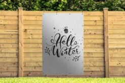 Affiche Jardin - Citation De Noël Bonjour L'hiver - 120x180 Cm - XXL -Jingle Bells Boutique 1200x800 1460