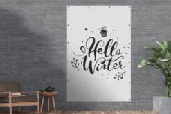 Affiche Jardin - Citation De Noël Bonjour L'hiver - 120x180 Cm - XXL -Jingle Bells Boutique 1200x800 1462