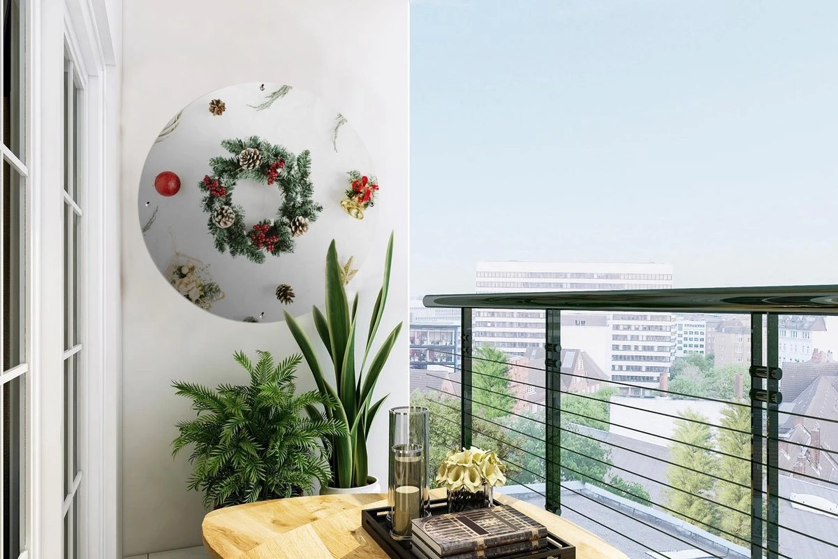 Garden Circle Winter - Noël - Couronne - 60x60 Cm - Affiche De Jardin 4 Garden Circle Winter - Noël - Couronne - 60x60 Cm - Affiche De Jardin – Image 2