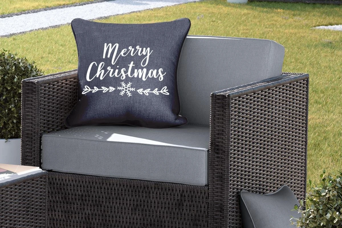 Coussins D'extérieur - Jardin - Citation De Noël Joyeux Noël Sur Fond Noir - 50x50 Cm 7 Coussins D'extérieur - Jardin - Citation De Noël Joyeux Noël Sur Fond Noir - 50x50 Cm – Image 5