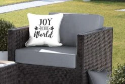 Coussins D'extérieur - Jardin - Citation De Noël Joy Au Monde Sur Fond Blanc - 40x40 Cm -Jingle Bells Boutique 1200x800 1567