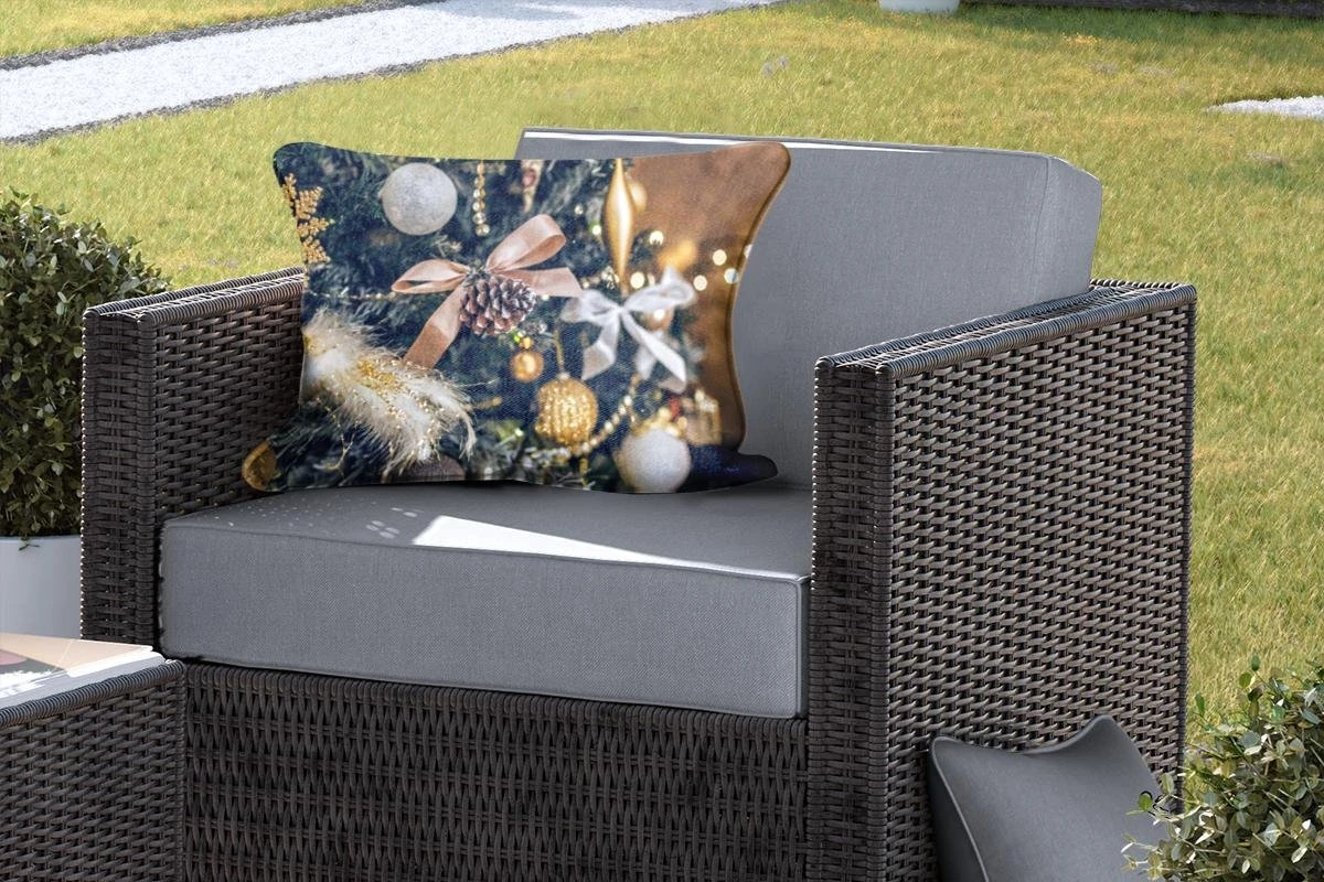 Coussins D'extérieur - Jardin - Gros Plan Sur Des Décorations De Sapin De Noël - 60x40 Cm 7 Coussins D'extérieur - Jardin - Gros Plan Sur Des Décorations De Sapin De Noël - 60x40 Cm – Image 5