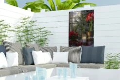 Affiche De Jardin Plusieurs Roses De Noël Sur Une Fenêtre 40x60 Cm - Petit - Toile De Jardin / Toile D'extérieur / Peintures D'extérieur (décoration De Jardin) -Jingle Bells Boutique 1200x800 1621