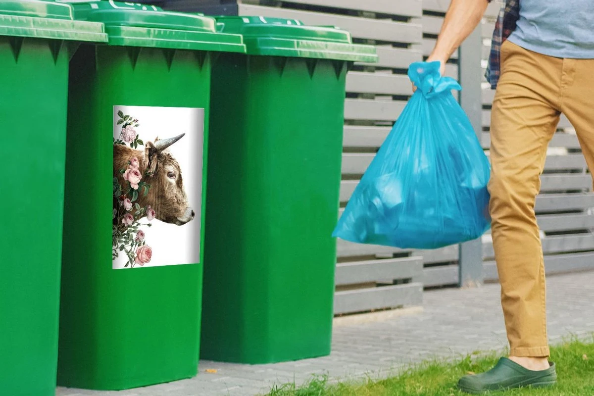 Sticker Conteneur Scottish HighlanderIllustrations De Noël - Vue Latérale Scottish Highlander Avec Des Fleurs 7 Sticker Conteneur Scottish HighlanderIllustrations De Noël - Vue Latérale Scottish Highlander Avec Des Fleurs – Image 5