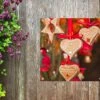 Torchon De Jardin La Décoration Coeur Suspendu Sur Le Marché De Trente à Noël - 100x100 Cm