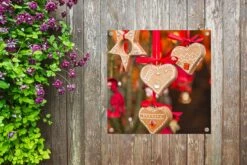 Torchon De Jardin La Décoration Coeur Suspendu Sur Le Marché De Trente à Noël - 100x100 Cm