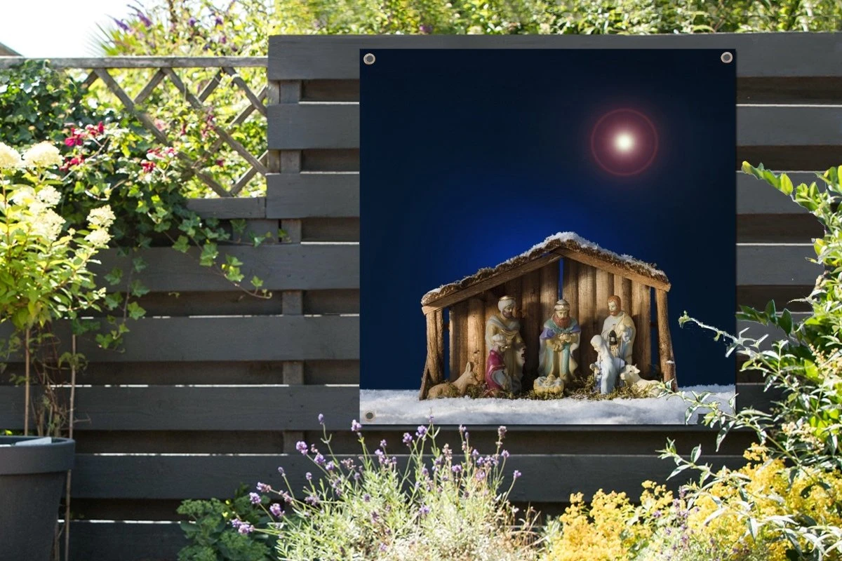 Crèche De Noël Sous Une étoile Lumineuse Affiche De Jardin En Vrac 100x100 Cm - Toile De Jardin / Toile D'extérieur / Peintures Pour L'extérieur (décoration De Jardin) 10 Crèche De Noël Sous Une étoile Lumineuse Affiche De Jardin En Vrac 100x100 Cm - Toile De Jardin / Toile D'extérieur / Peintures Pour L'extérieur (décoration De Jardin) – Image 8