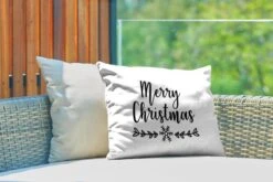 Coussins D'extérieur - Jardin - Citation De Noël Joyeux Noël Sur Fond Blanc - 50x30 Cm -Jingle Bells Boutique 1200x800 1783