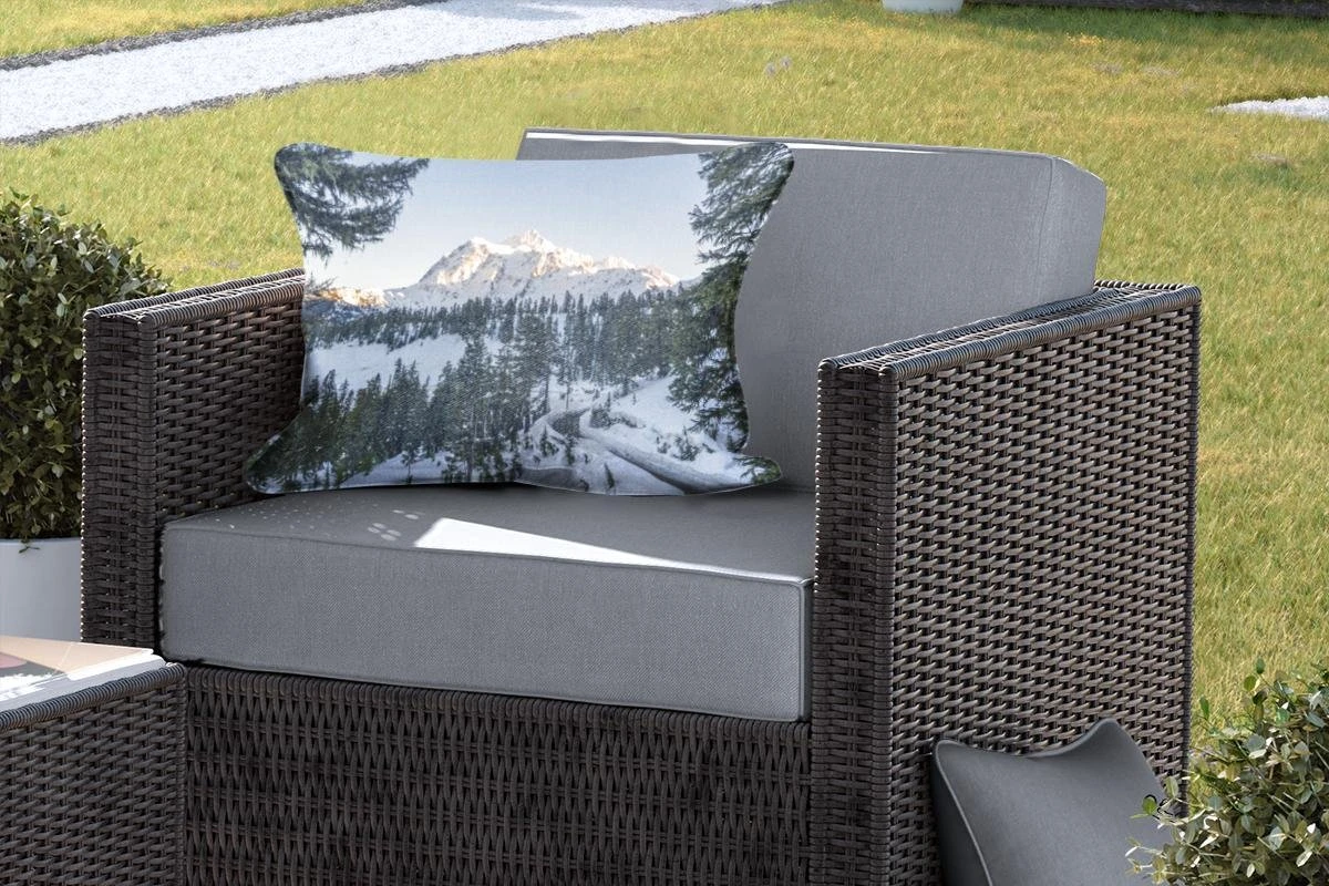 Coussins D'extérieur - Jardin - Une Route De Montagne Avec Vue Sur Le Paysage Américain à Noël - 60x40 Cm 7 Coussins D'extérieur - Jardin - Une Route De Montagne Avec Vue Sur Le Paysage Américain à Noël - 60x40 Cm – Image 5