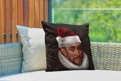 Coussin D'extérieur - Willem Van Oranje - Chapeau - Noël - 45x45 Cm - Résistant Aux Intempéries -Jingle Bells Boutique 1200x800 1935